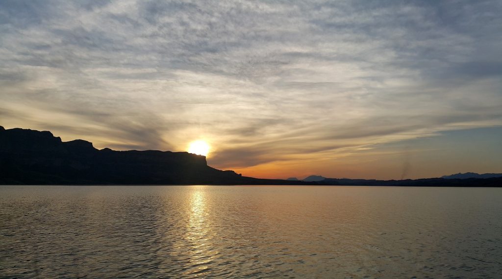 Sunset-at-Dez-Dam Lake or Shahyoun Lake